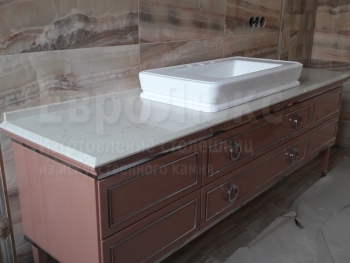 Столешница для ванной из кварцевого агломерата Caesarstone 5212 Taj Royale